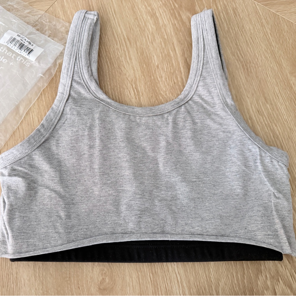 SET Active Grey and Black Reversible Sports Bra - Picture 4 of 6